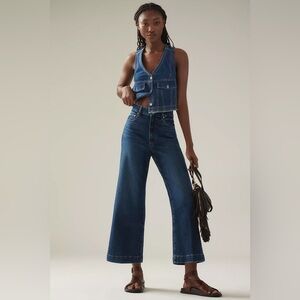 Paige Aneesa High Rise Wide Leg Crop Jeans